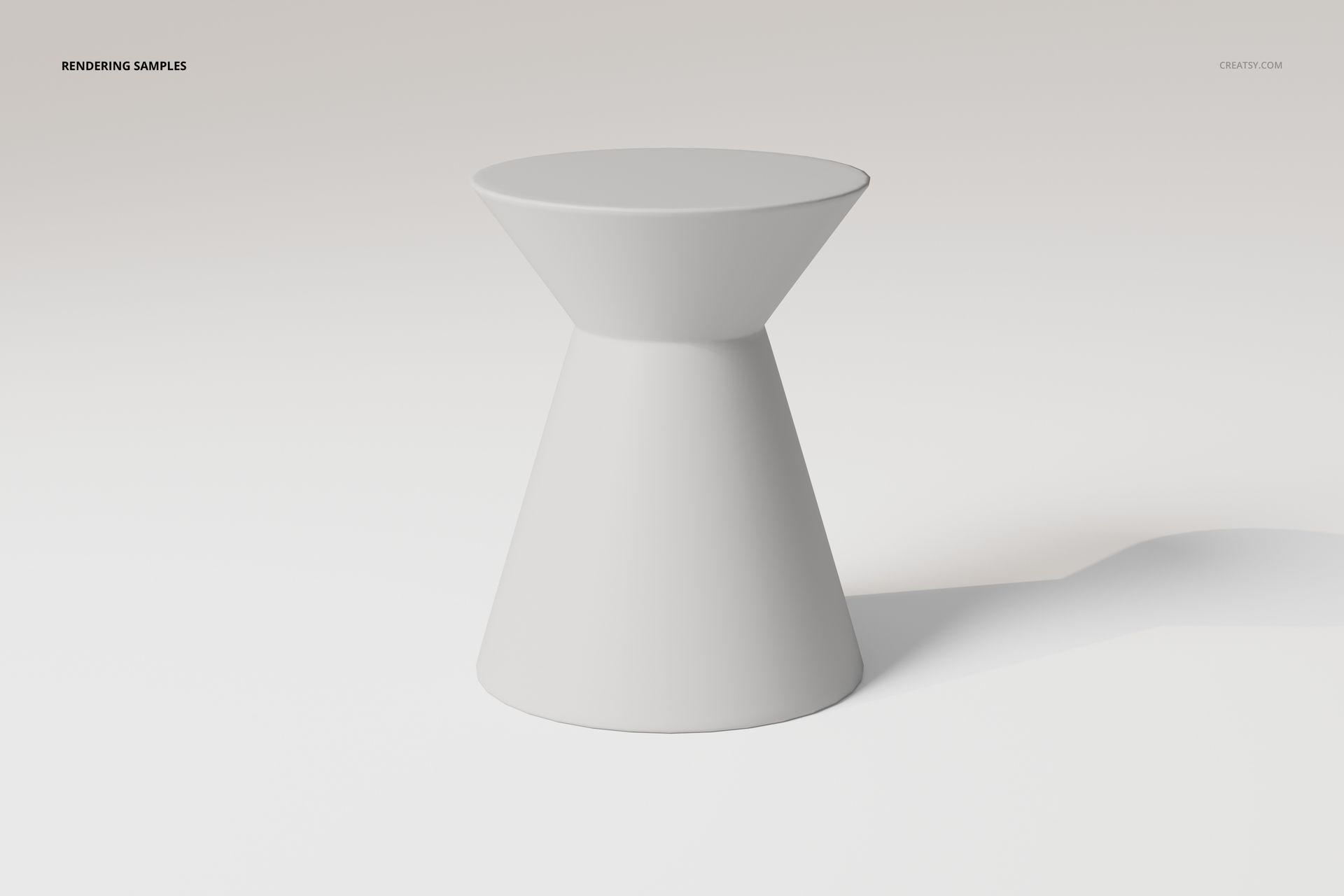 Modern Hourglass End Table 3D Model - mockup screenshot 2
