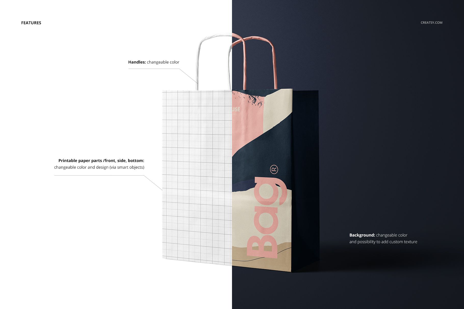 Twisted Handles Paper Bag Mockup Set - mockup screenshot 3