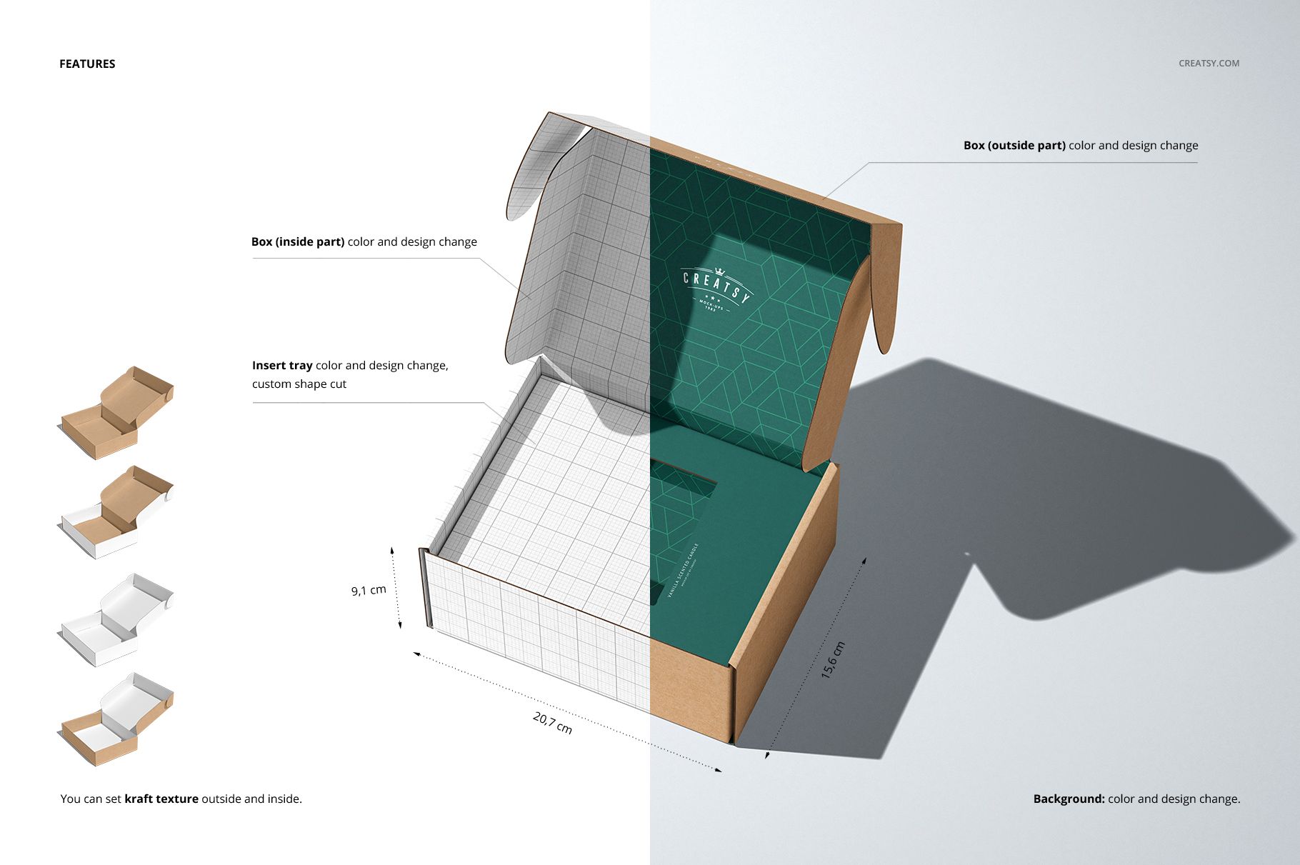 Insert Tray Generator Mailing Box Mockup Set - mockup screenshot 3
