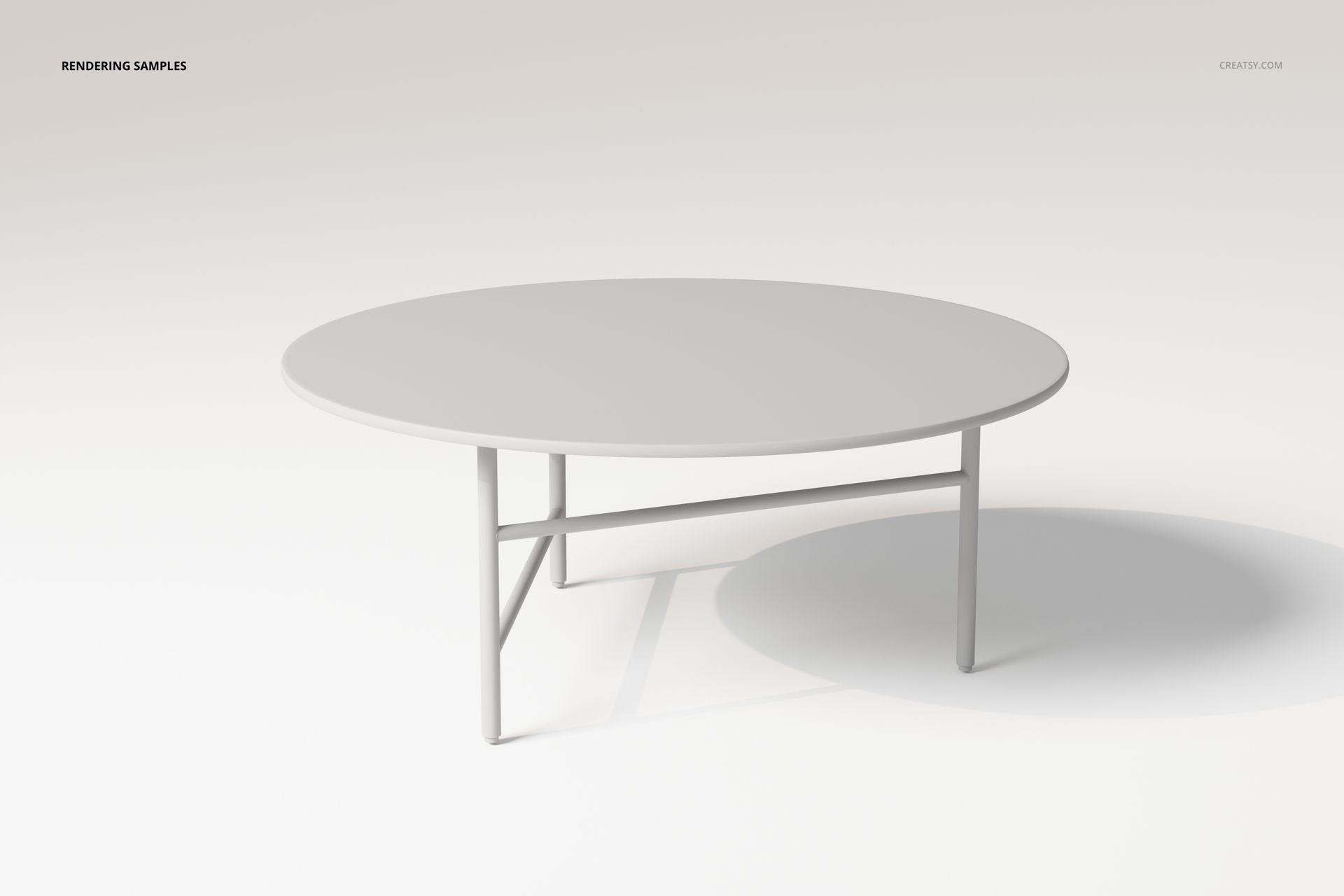 Smooth Marble Top Coffee Table 3D Model - mockup screenshot 2