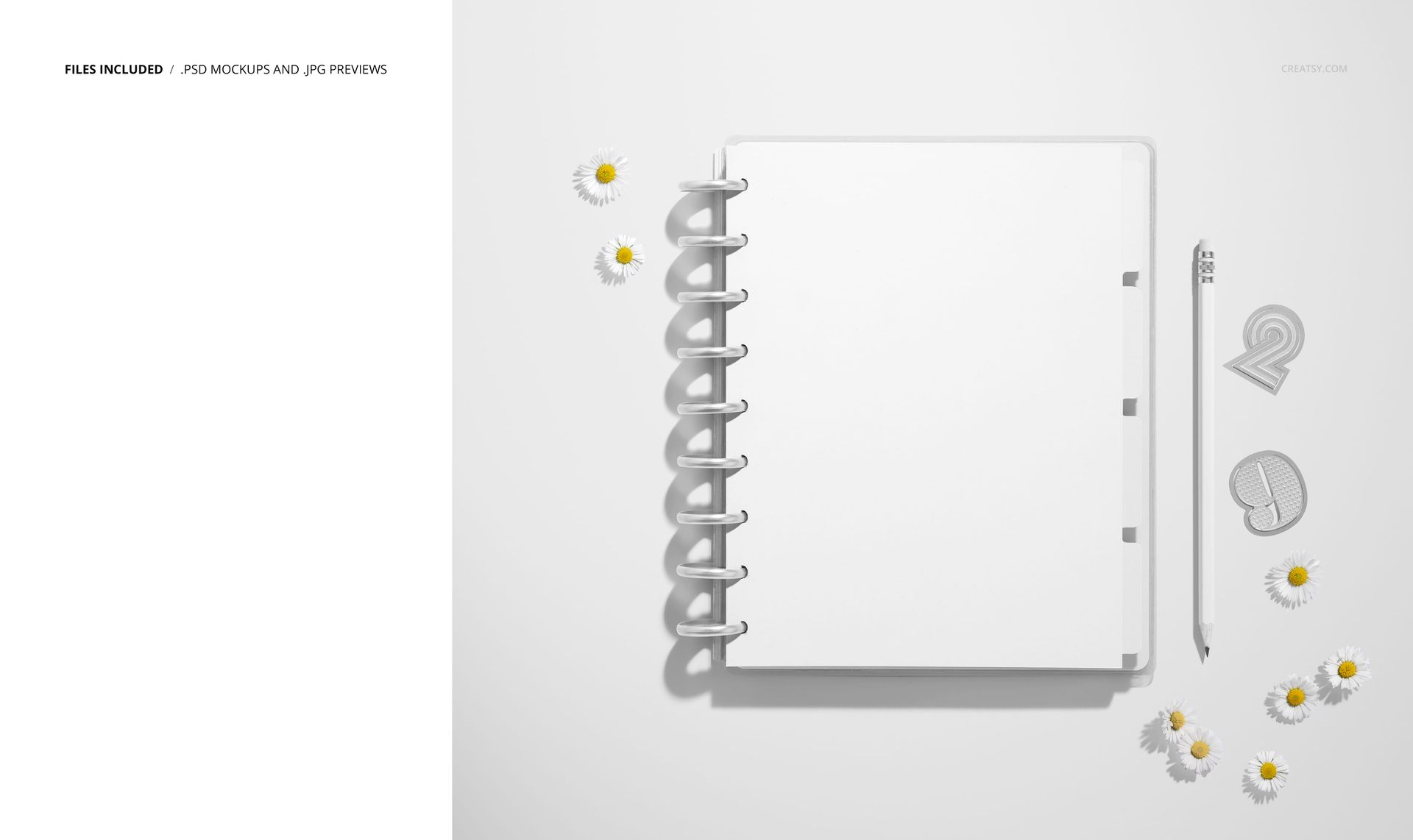 Opened Spiral Planner with Dividers Mockup - mockup screenshot 2