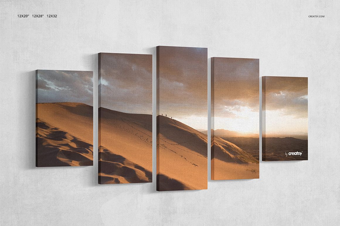 Multiple Canvas Print Many Sizes Mockup Set - mockup screenshot 3