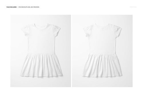 Toddler rib dress mockup in plain white, shown from front and back views on a clean white background.