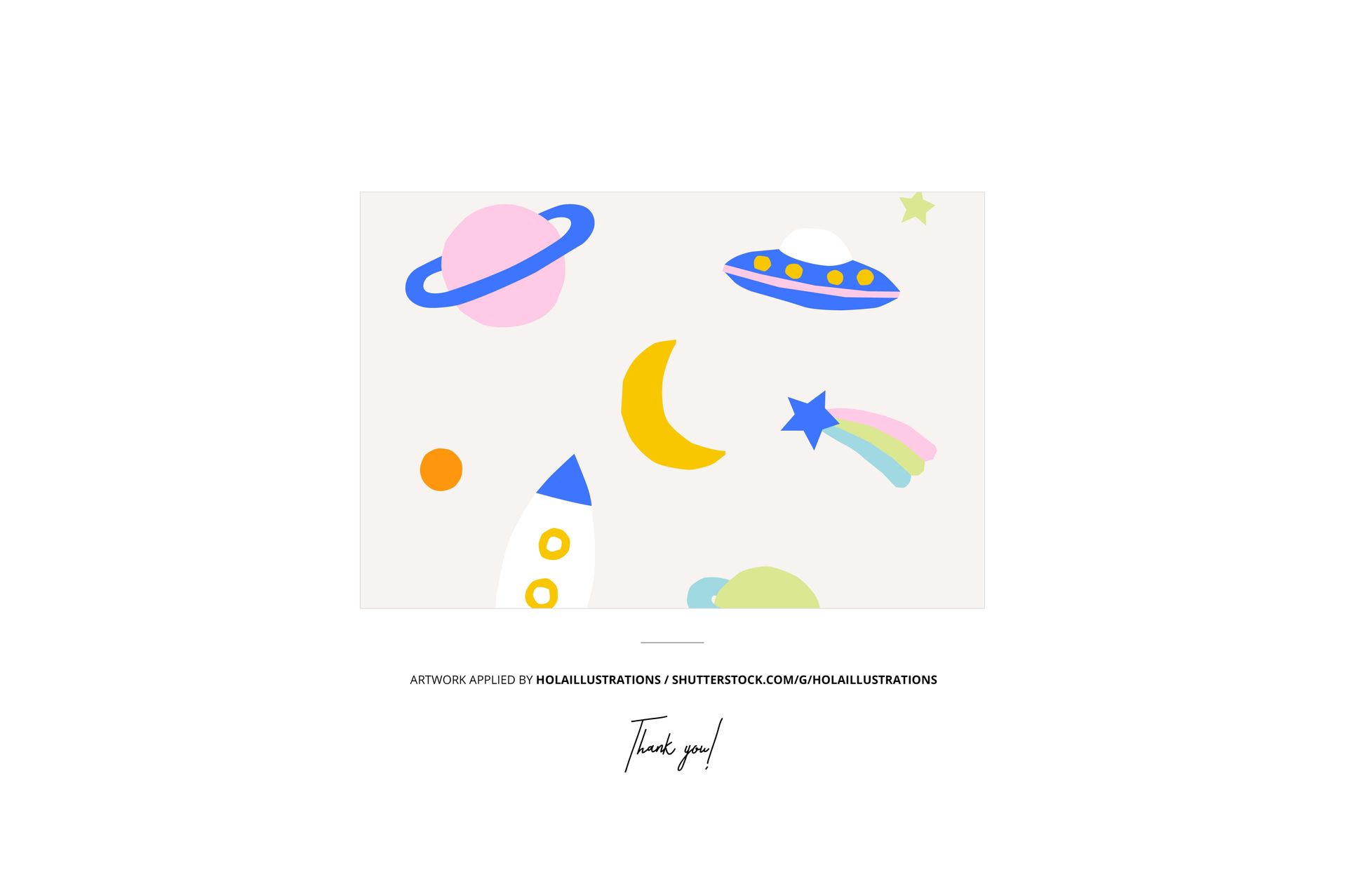 Front view of a weekender tote bag mockup featuring colorful space-themed illustrations on a light background.