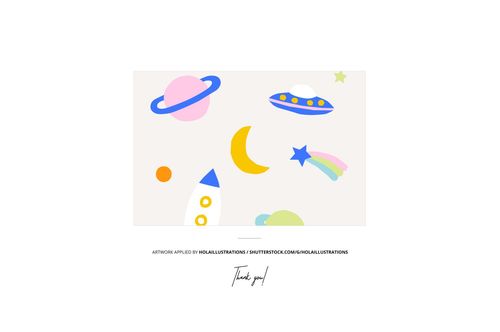 Front view of a weekender tote bag mockup featuring colorful space-themed illustrations on a light background.