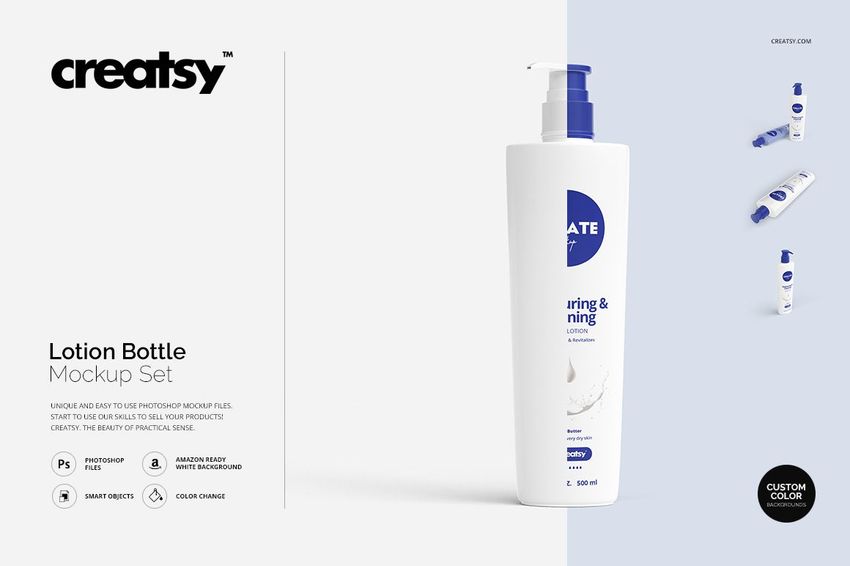 Lotion Bottle Mockup Set - mockup screenshot 1