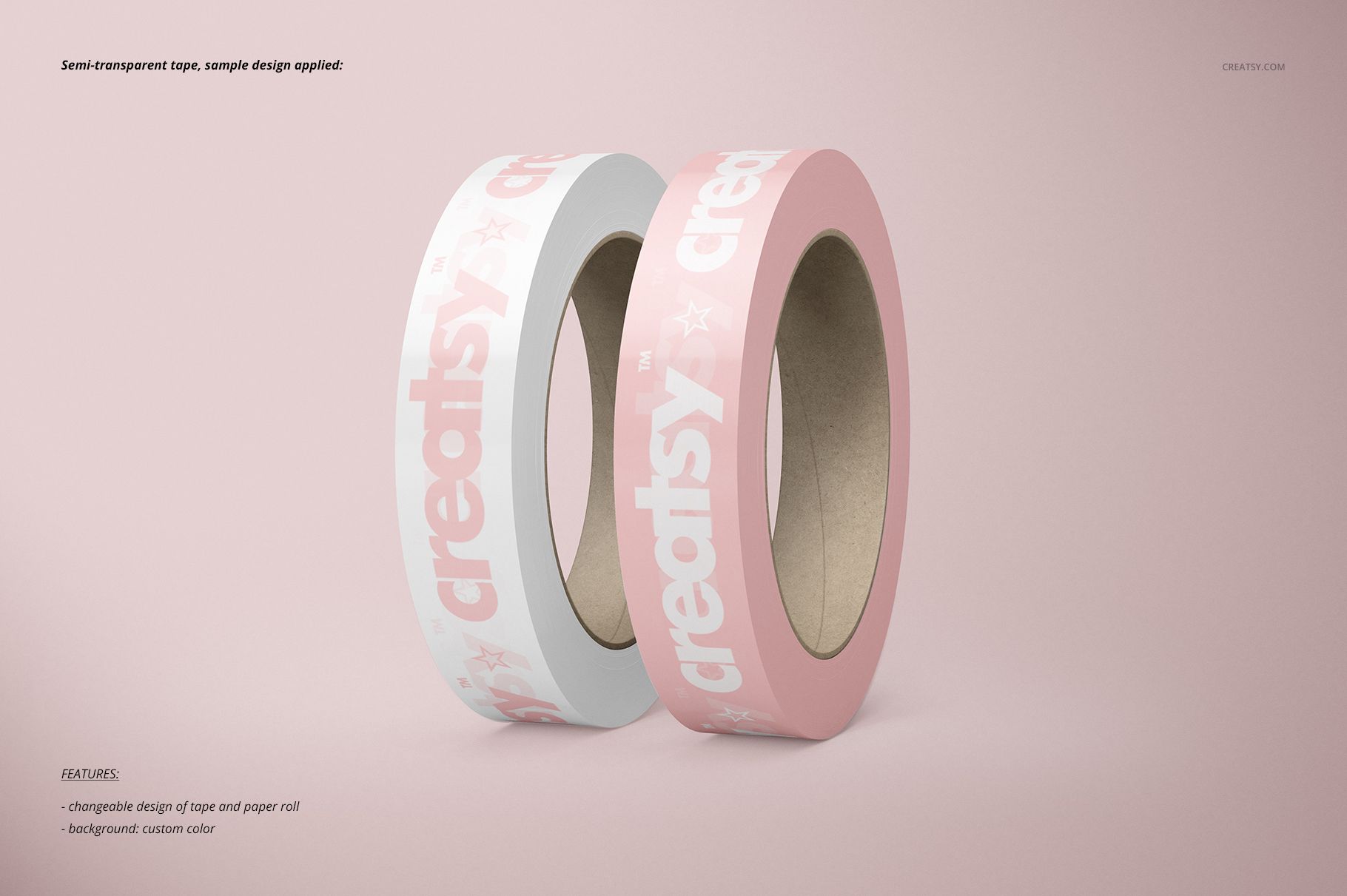 One Inch Narrow Duct Tape Mockup Set - mockup screenshot 7