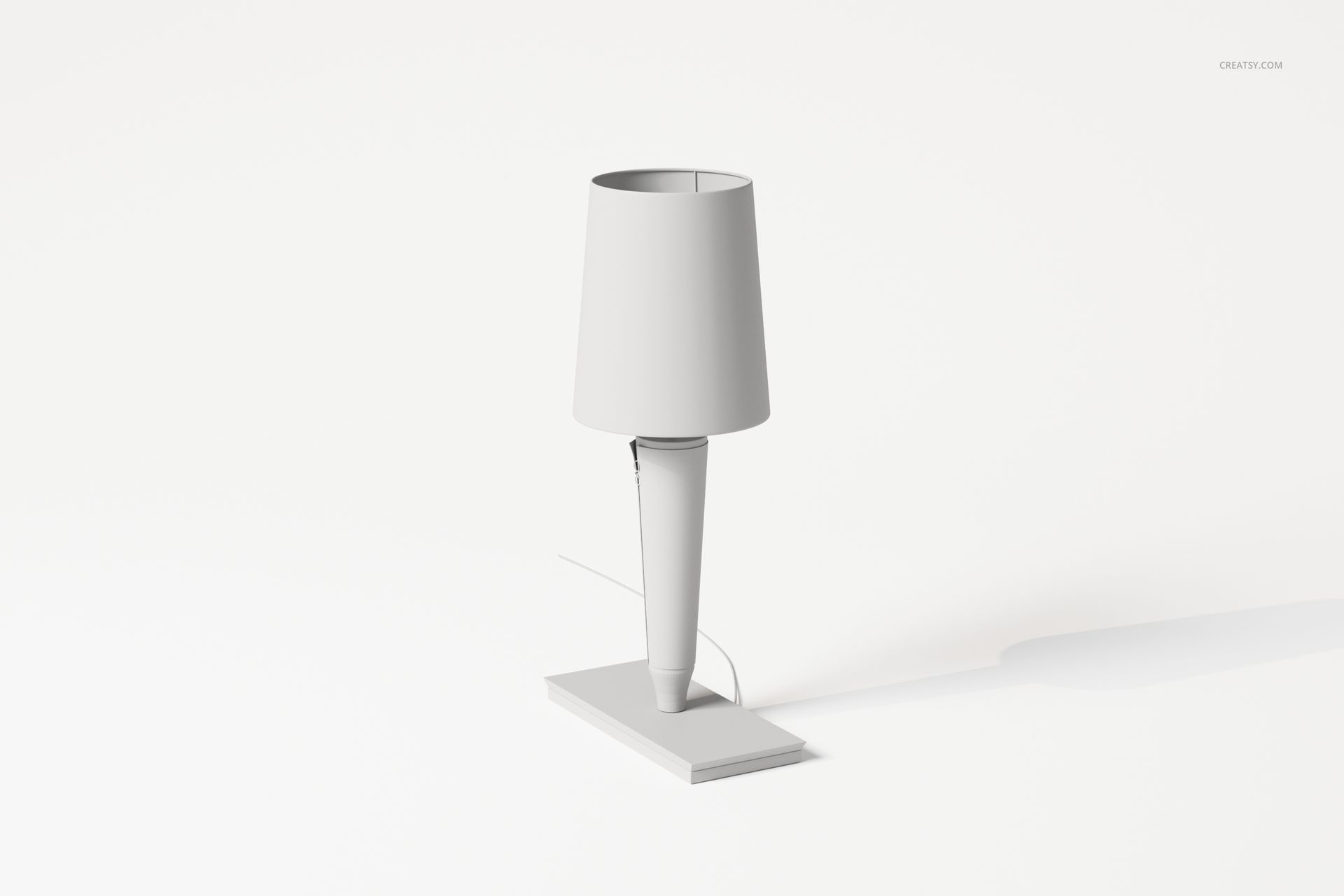 Covered Base Table Lamp 3D Model - mockup screenshot 3