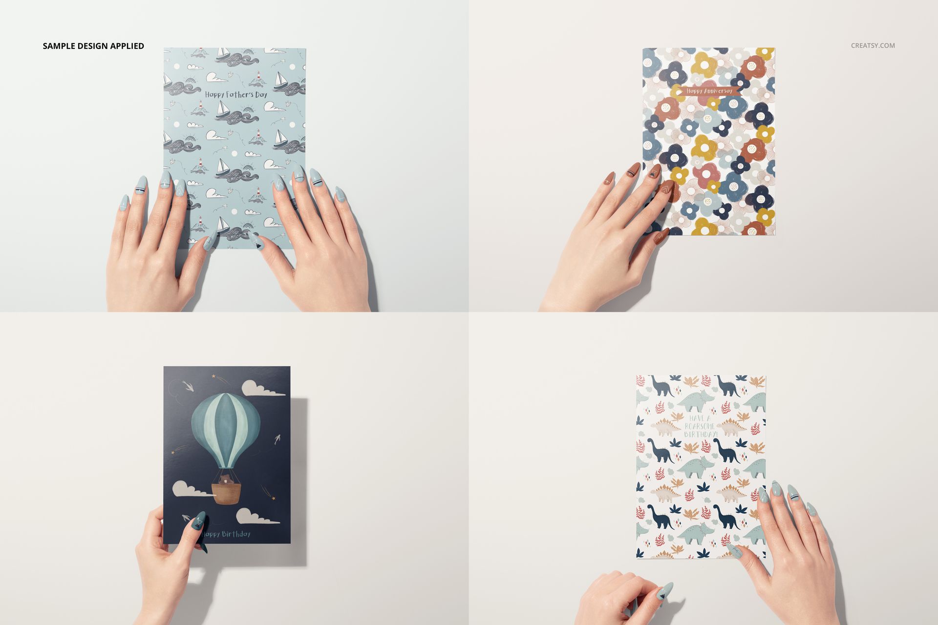 Greeting Cards Mockup Set (women hands) - mockup screenshot 5