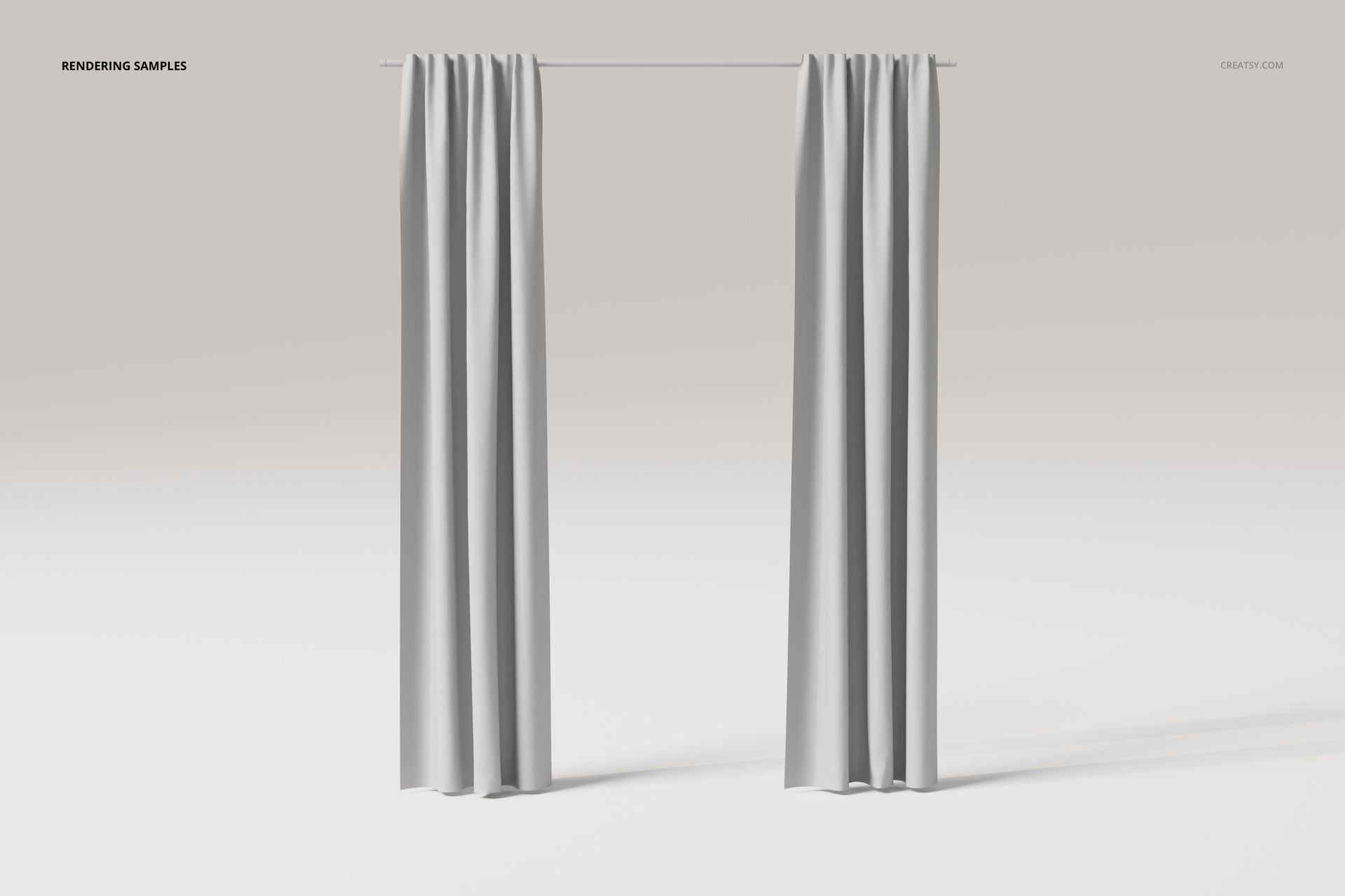 Elegant Bedroom Curtains 3D Model - mockup screenshot 2