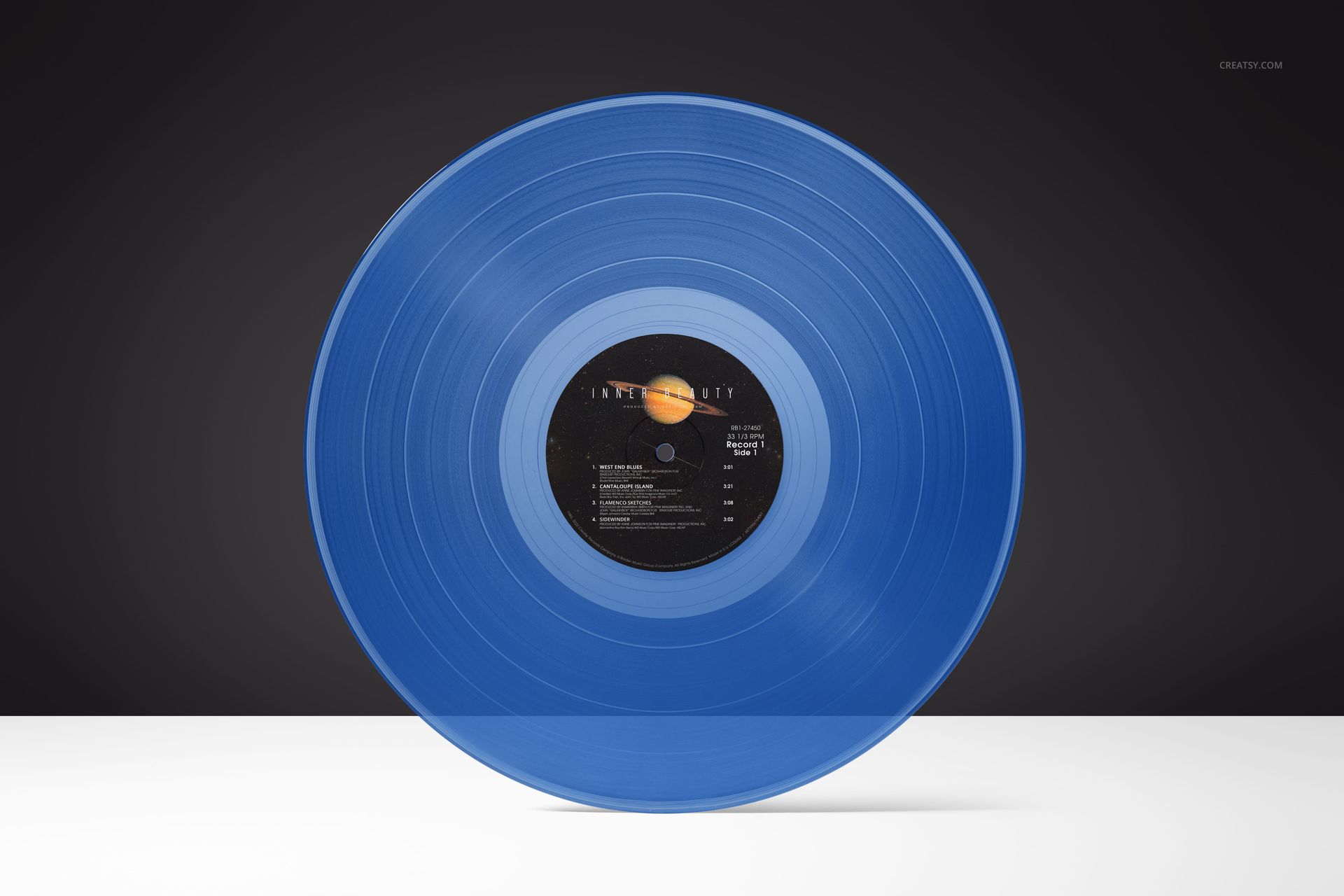 Translucent Colored Vinyl Record Mockup Set v.2 - mockup screenshot 7