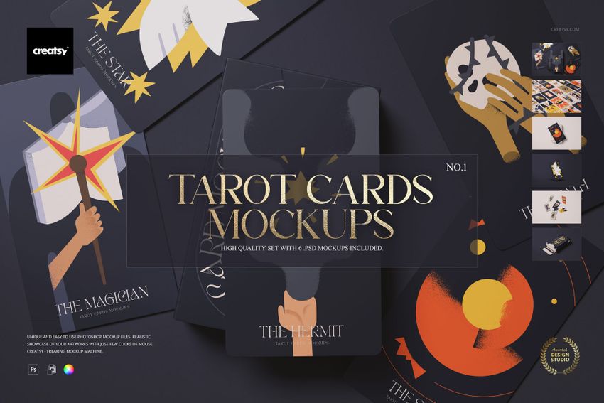 Tarot Cards Mockup Set v.1 - mockup screenshot 1