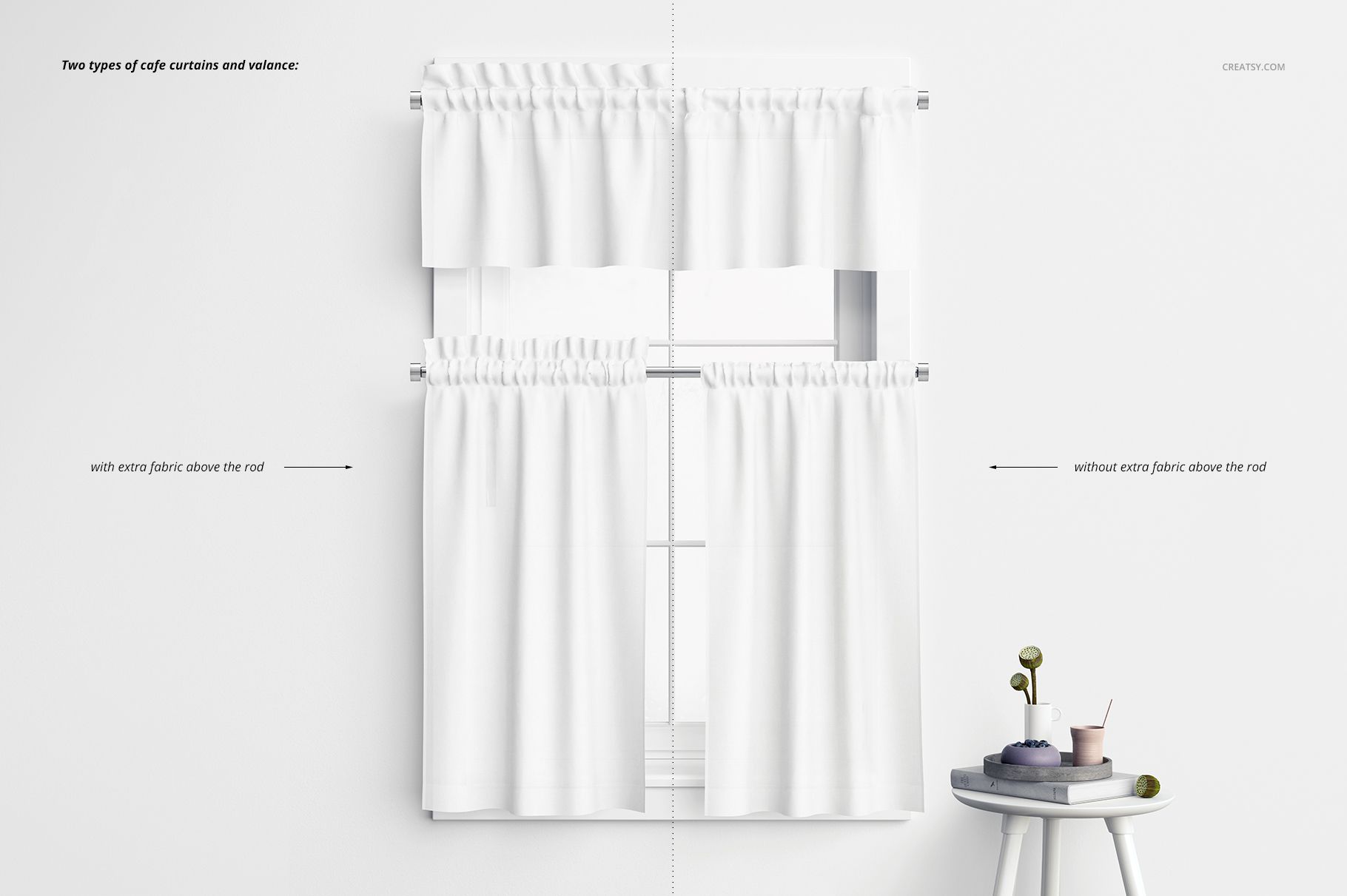 Valance & Cafe Curtains Mockup Set - mockup screenshot 4
