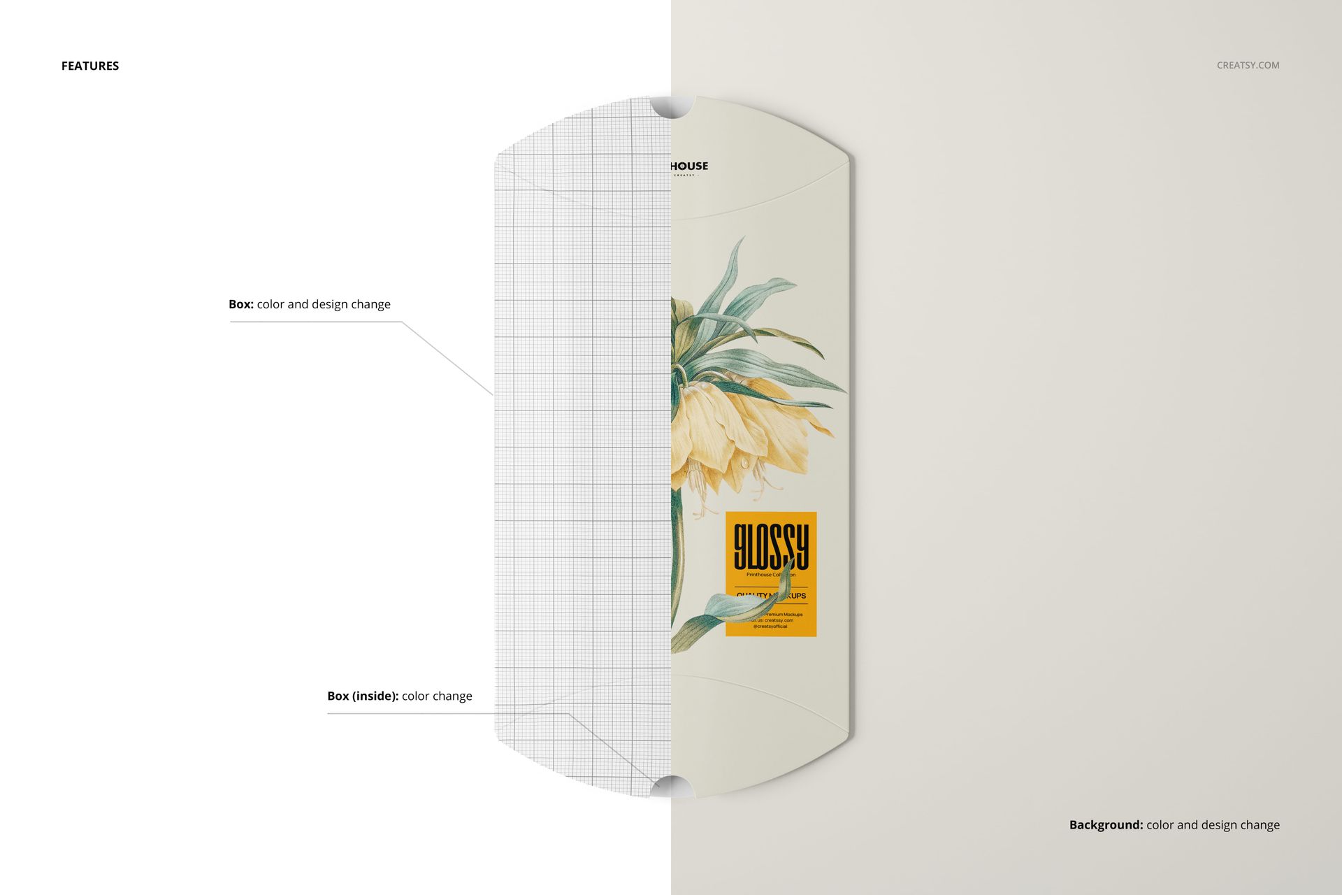 Glossy Pillow Box Mockup Set - mockup screenshot 3