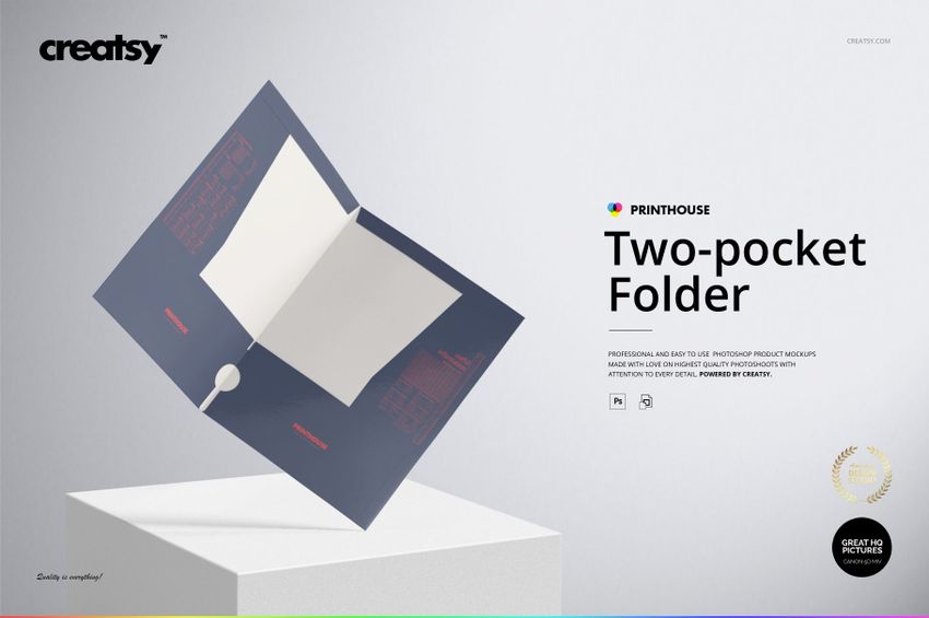 Two-pocket Folder Mockup Set - mockup screenshot 1