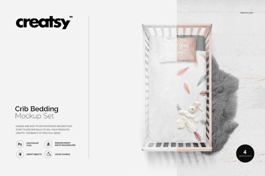 Crib Bedding Mockup - mockup screenshot 1