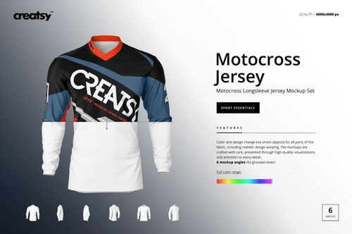 Motocross Jersey Mockup Set - mockup preview 1