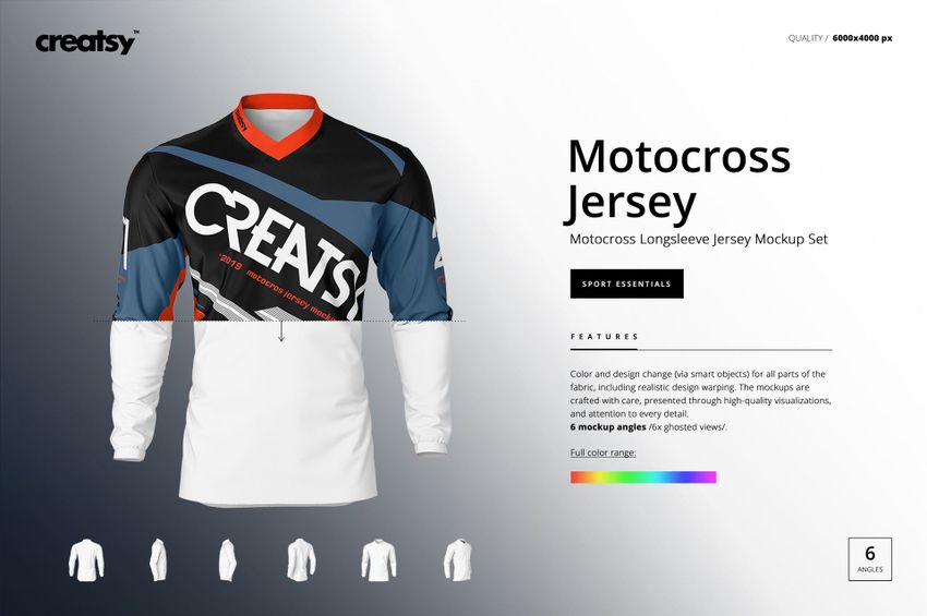 Motocross Jersey Mockup Set - mockup screenshot 1