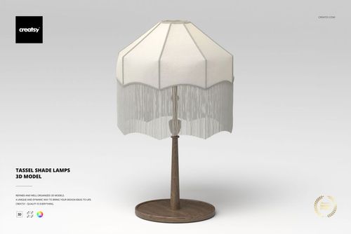 Tassel Shade Lamps 3D Model - mockup preview 1