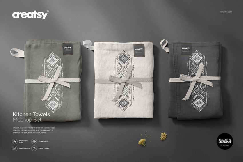 Kitchen Towels Mockup Set - mockup screenshot 1
