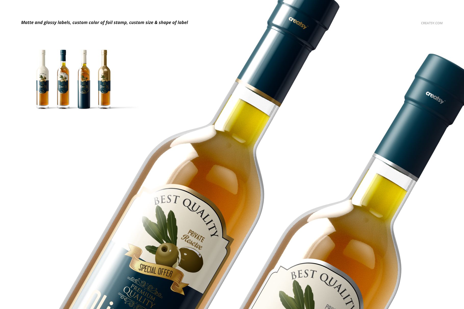 Olive Oil Bottle Mockup Set - mockup screenshot 3