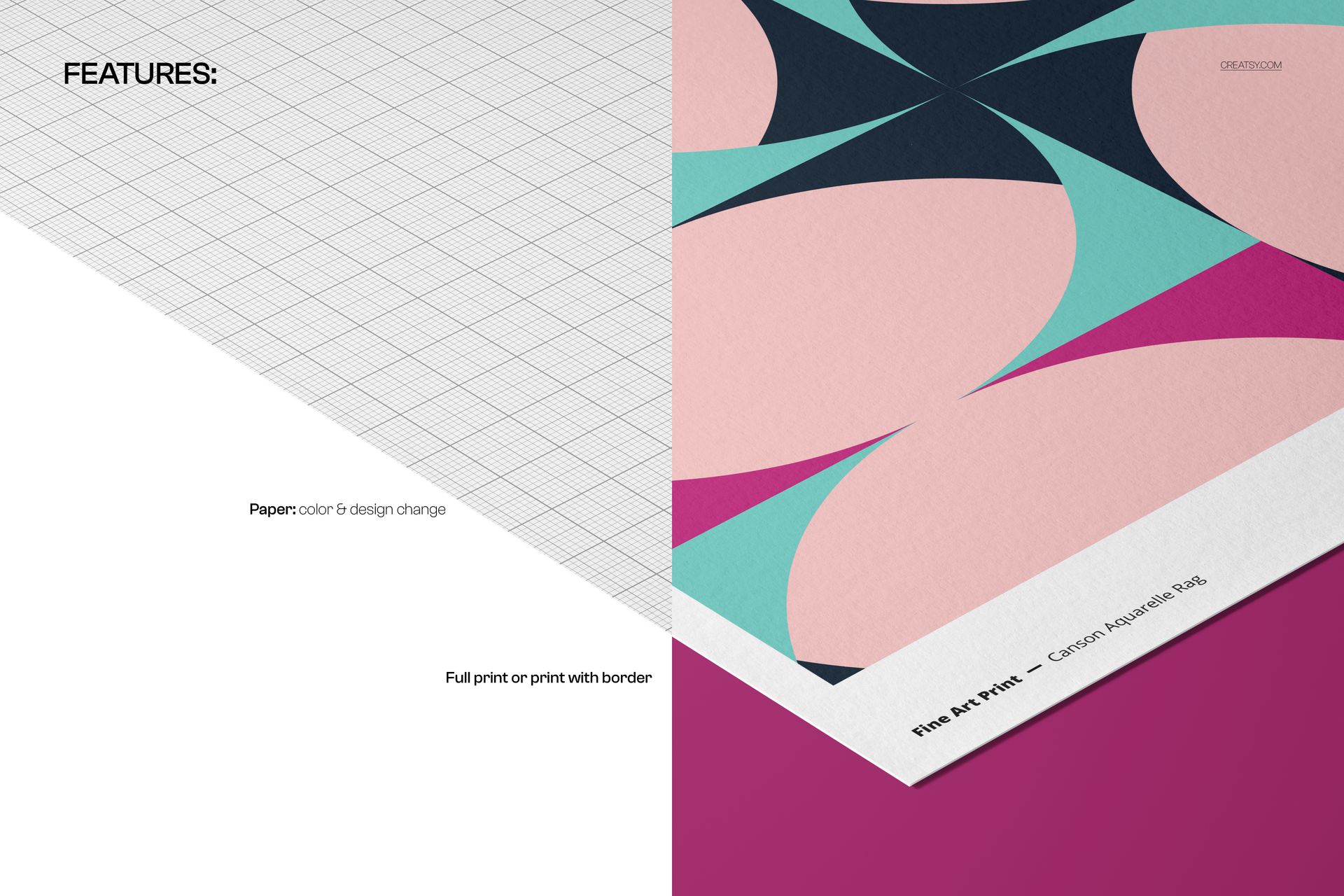 Fuji Fine Art Museum Rough Giclée Fine Art Print Mockup Set (Square)