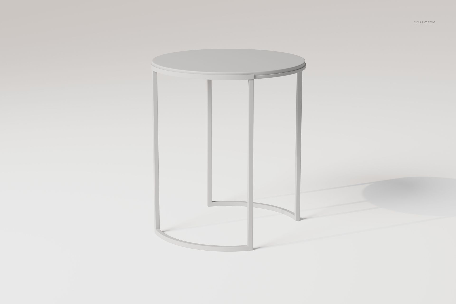 Loft Style Side Table 3D Model - mockup screenshot 4
