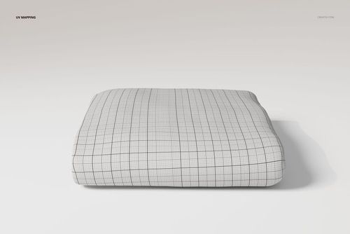 Folded bedsheet with a subtle grid pattern, shown from a front view on a plain white background.