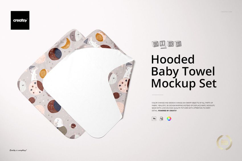 Hooded Baby Towel Mockup Set (20/KEv.1) - mockup screenshot 1