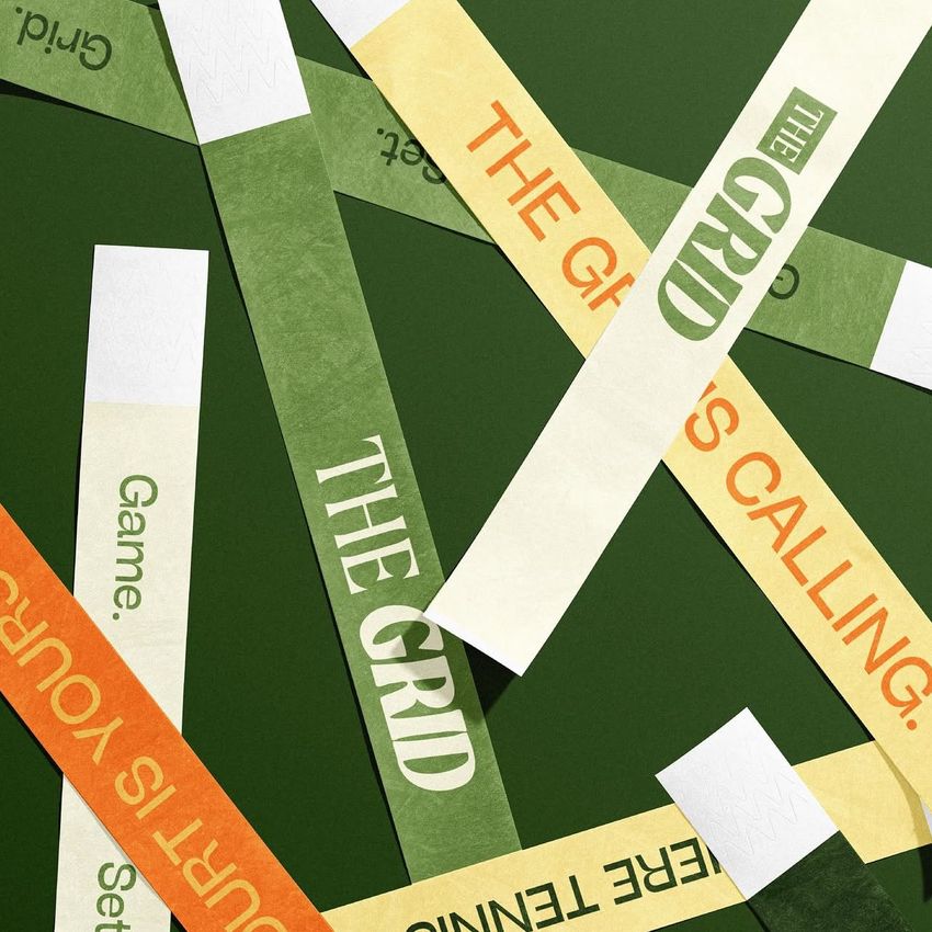 Paper wristband mockup featuring several colorful wristbands with text, arranged diagonally on a dark green background.