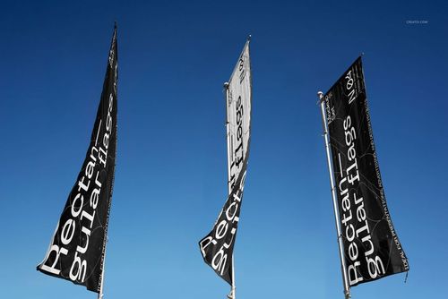 Rectangular Flags Mockup Set - mockup screenshot 7