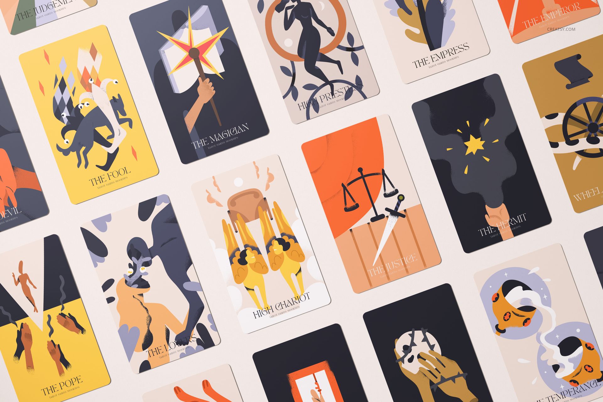 Tarot Cards Mockup Set v.4