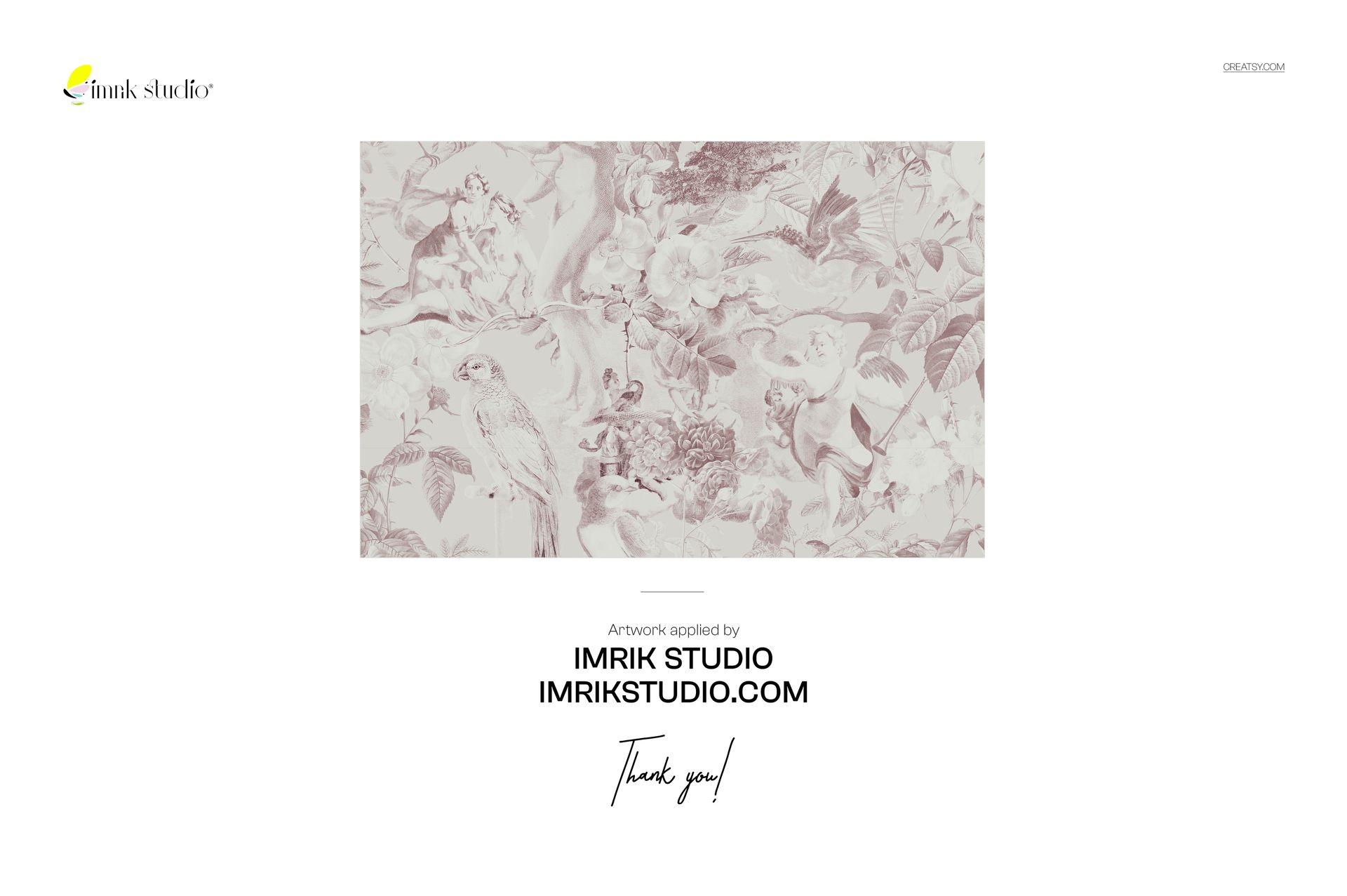 Top view of wrinkled duvet cover and pillowcases mockup with soft botanical design in muted tones.