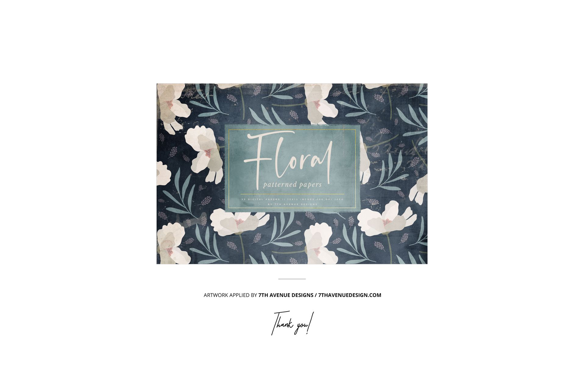 PSD mockup showing several velvet pillows in a line, each with a soft floral print and leafy accents on a navy background.