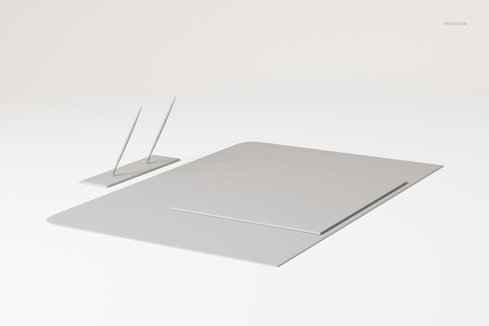 Office Desk Pad Set 3D Model - mockup screenshot 4