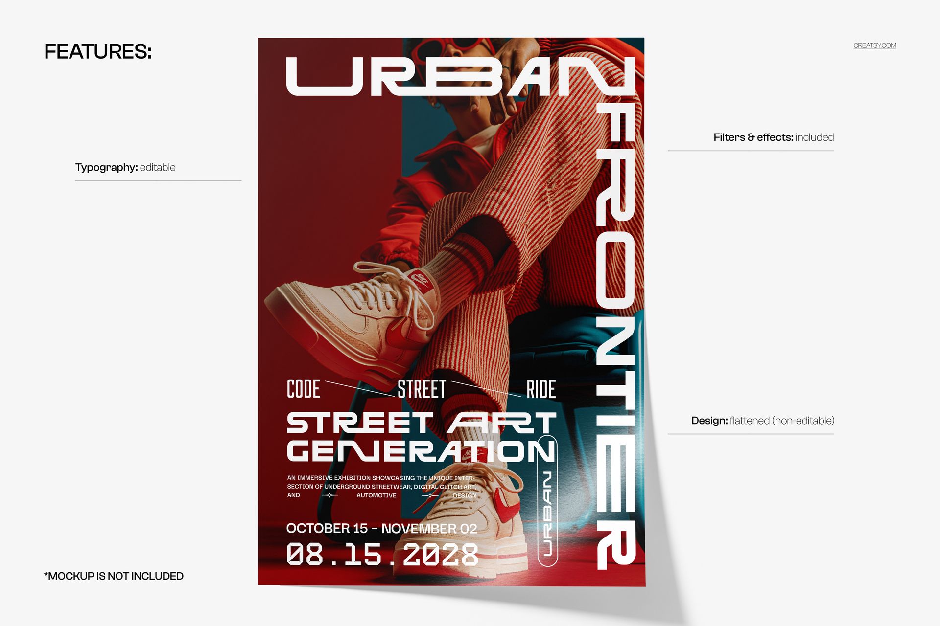 Urban Sneaker Scene Poster Template