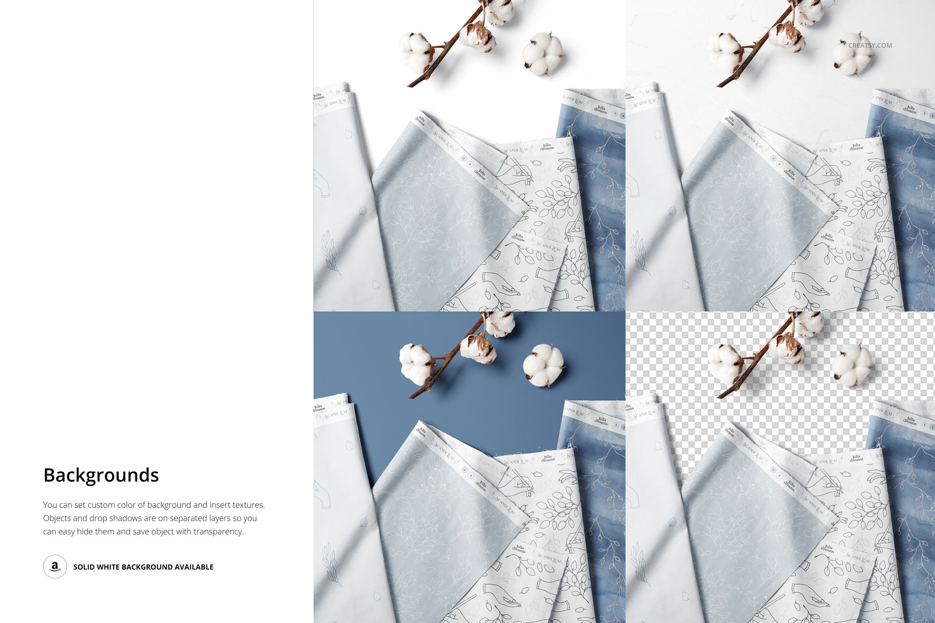 Folded Fabrics Mockup Set (43/FFv.6) - mockup screenshot 5