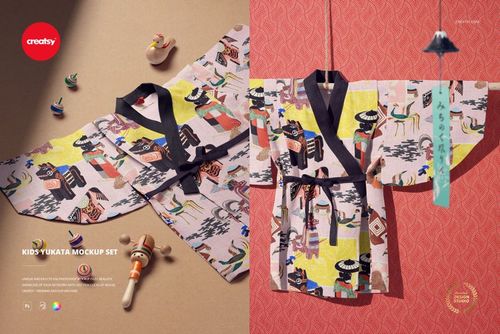 Kids Yukata Mockup Set - mockup preview 1