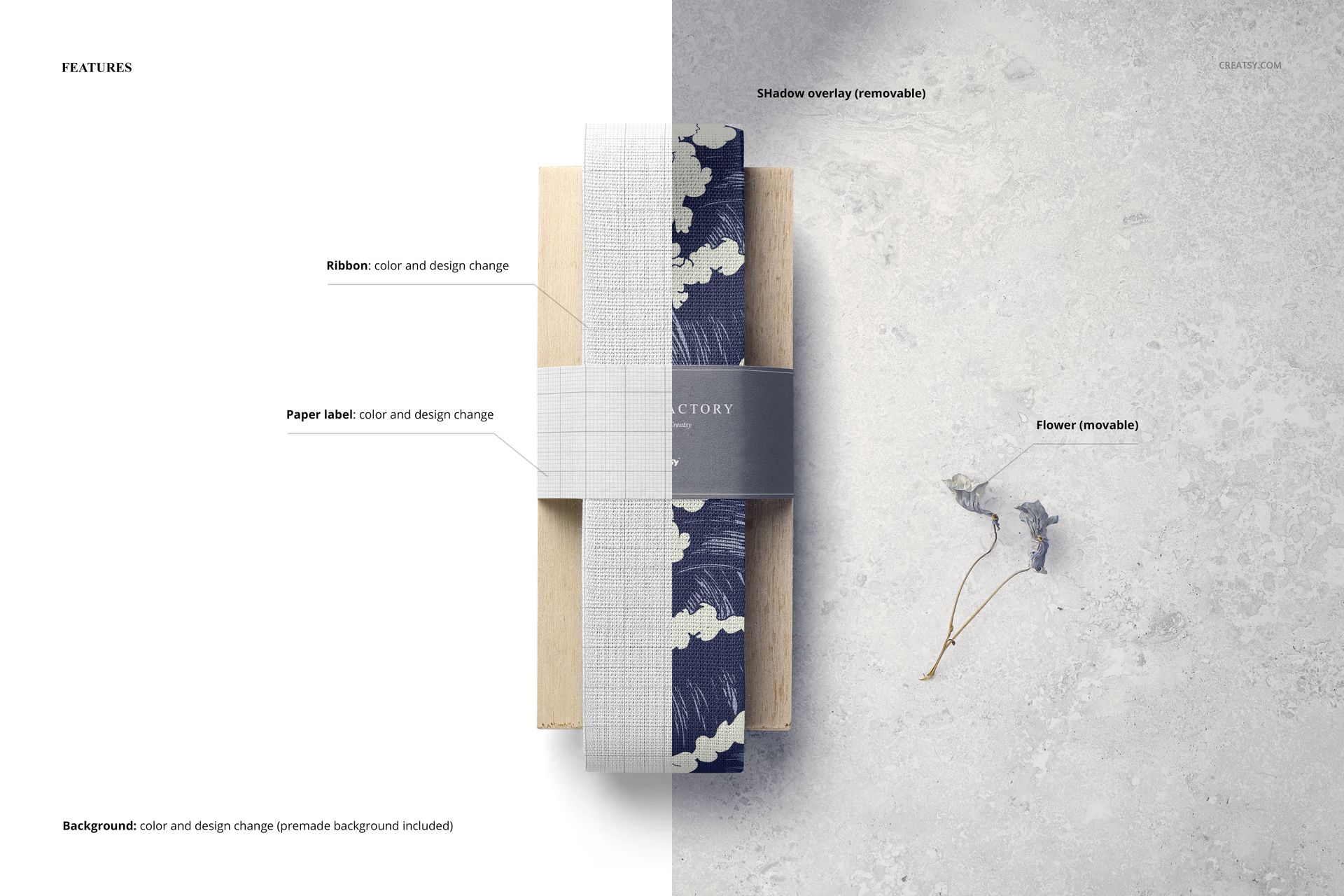 Wide Cotton Ribbon Mockup - mockup screenshot 3