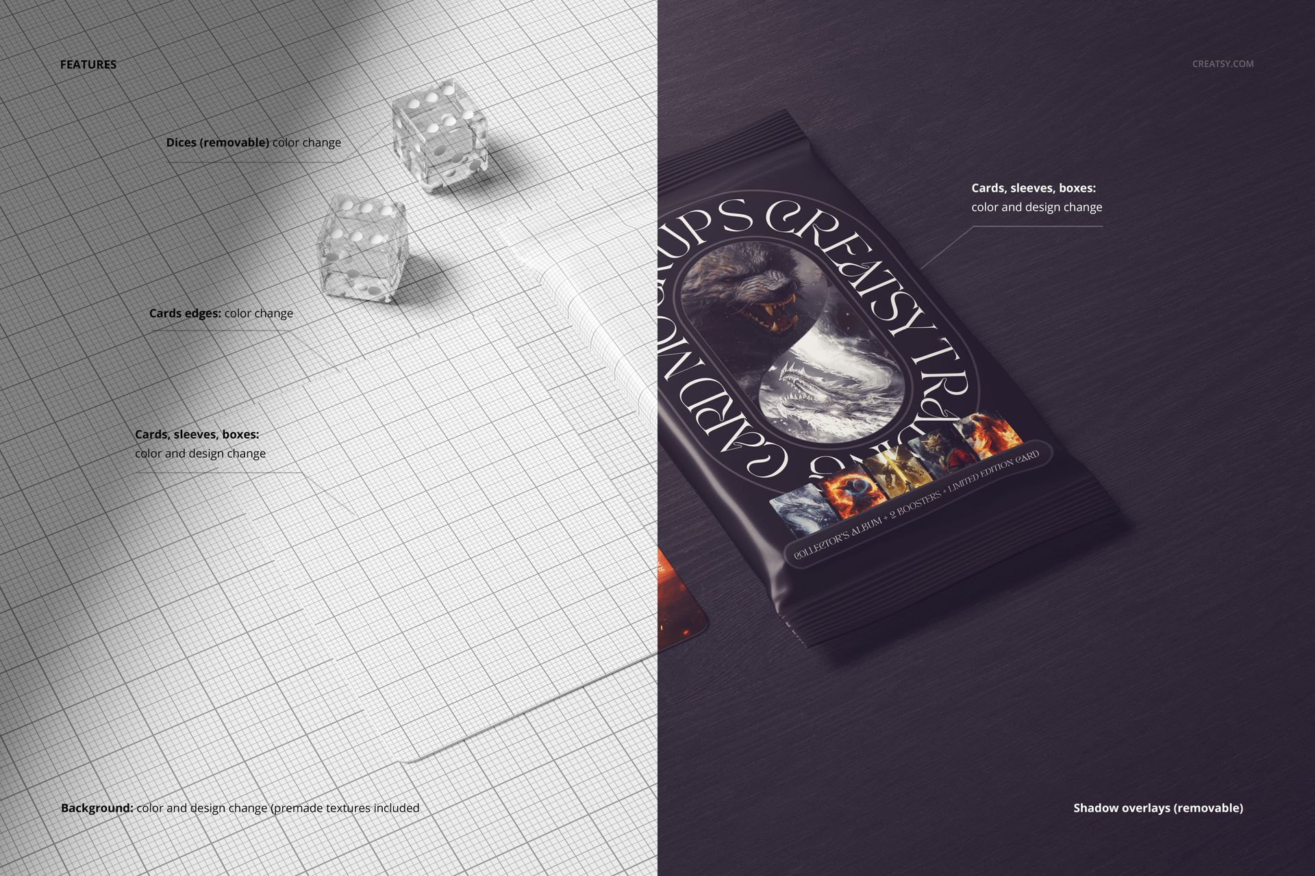 Trading Cards Mockup Set v.4 | Creatsy Trading Cards Mockup Set v.4 | Creatsy