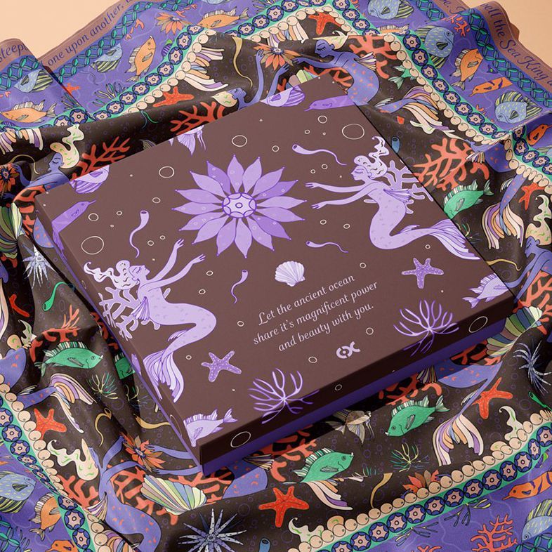 The Little Mermaid Silk Scarf by Elena Khatsieva - Files in Use example