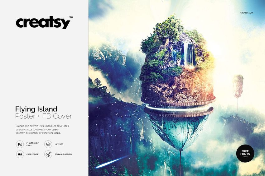 Flying Island Poster - mockup screenshot 1