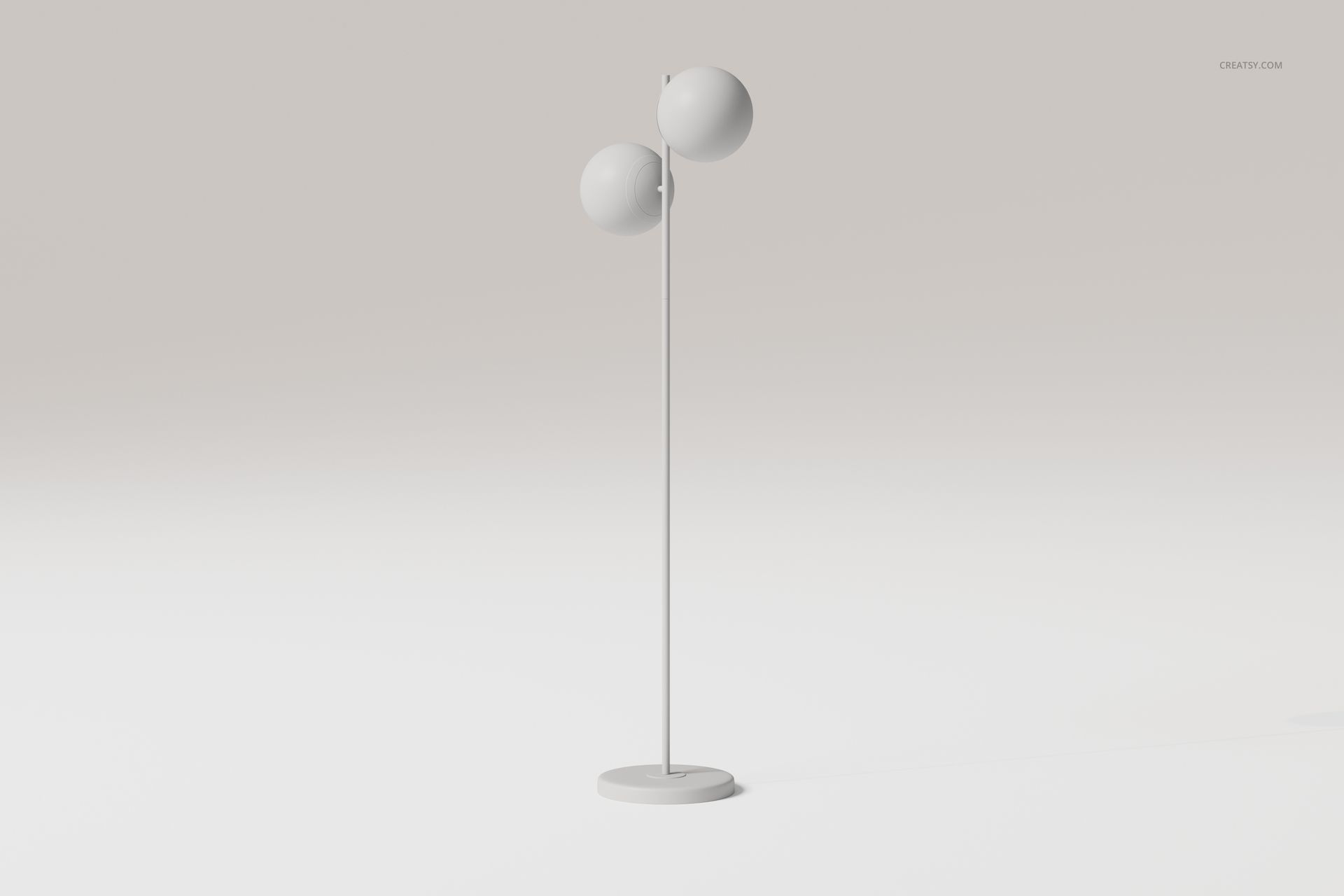 Double Globe Floor Lamp 3D Model - mockup screenshot 3
