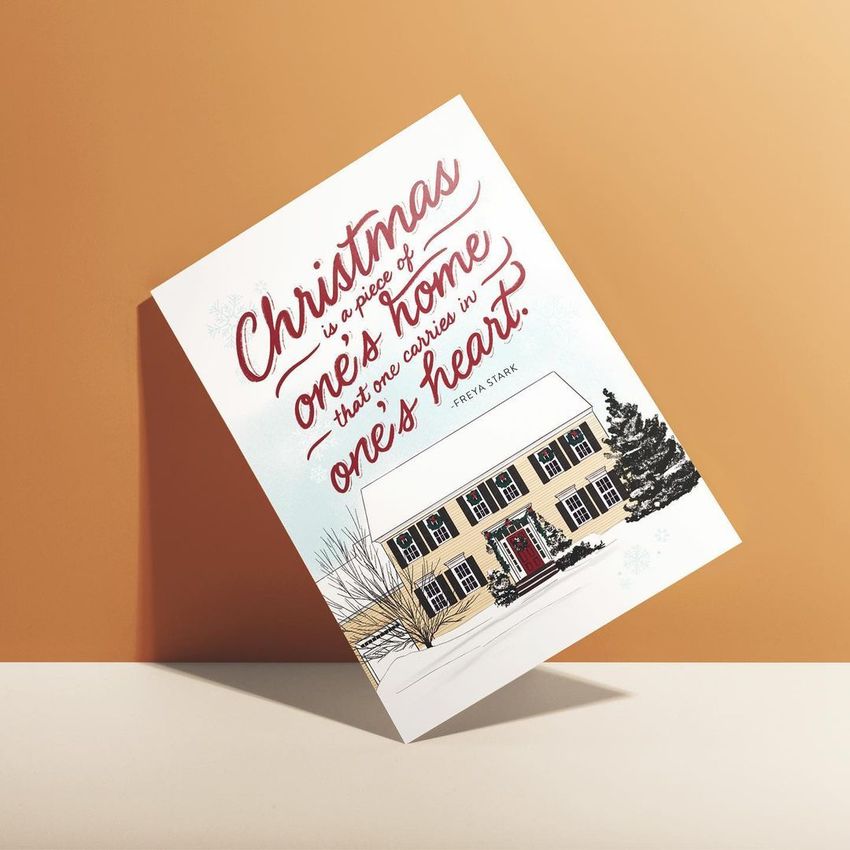 Home Portrait Christmas Card by Laura Schwamman - Files in Use example