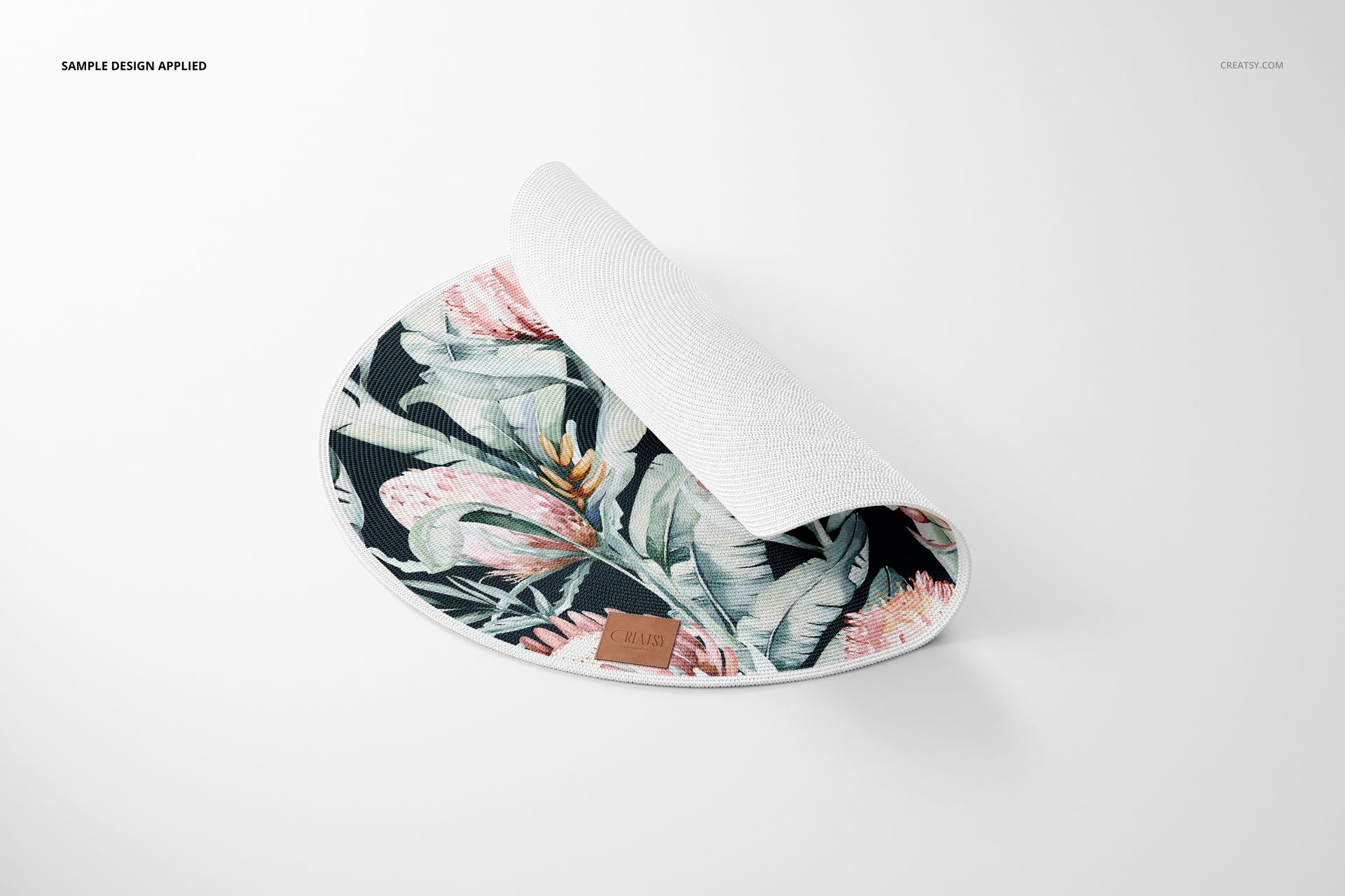 Knitted Round Rug Mockup Set - mockup screenshot 9