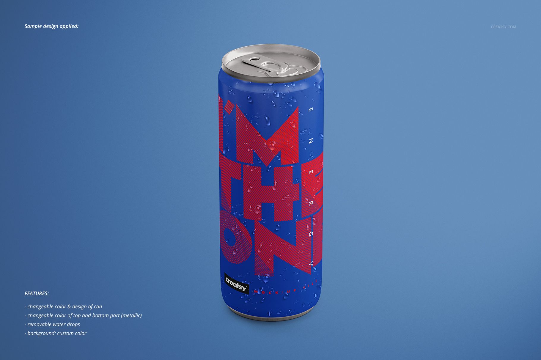Energy Drink Can Mockup Set
