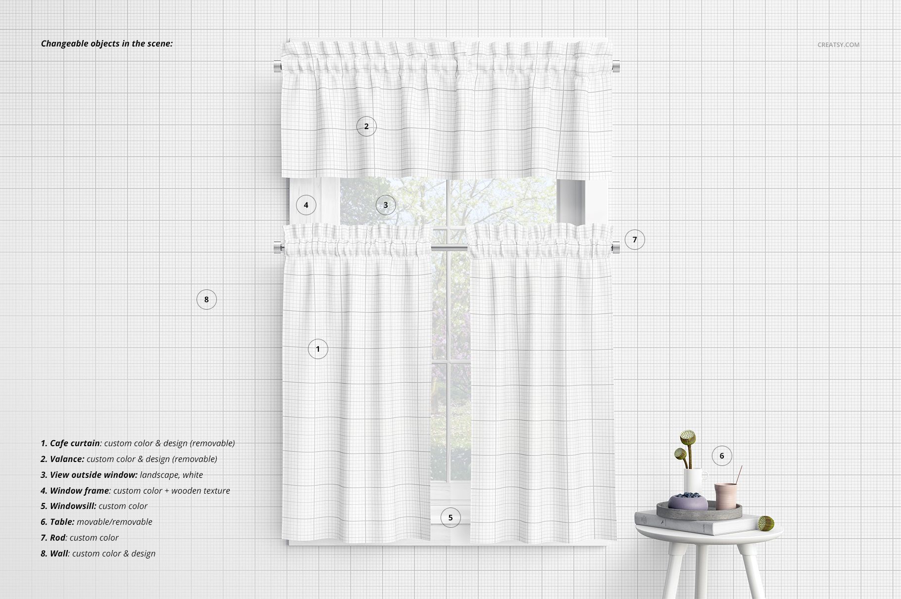 Valance & Cafe Curtains Mockup Set - mockup screenshot 5