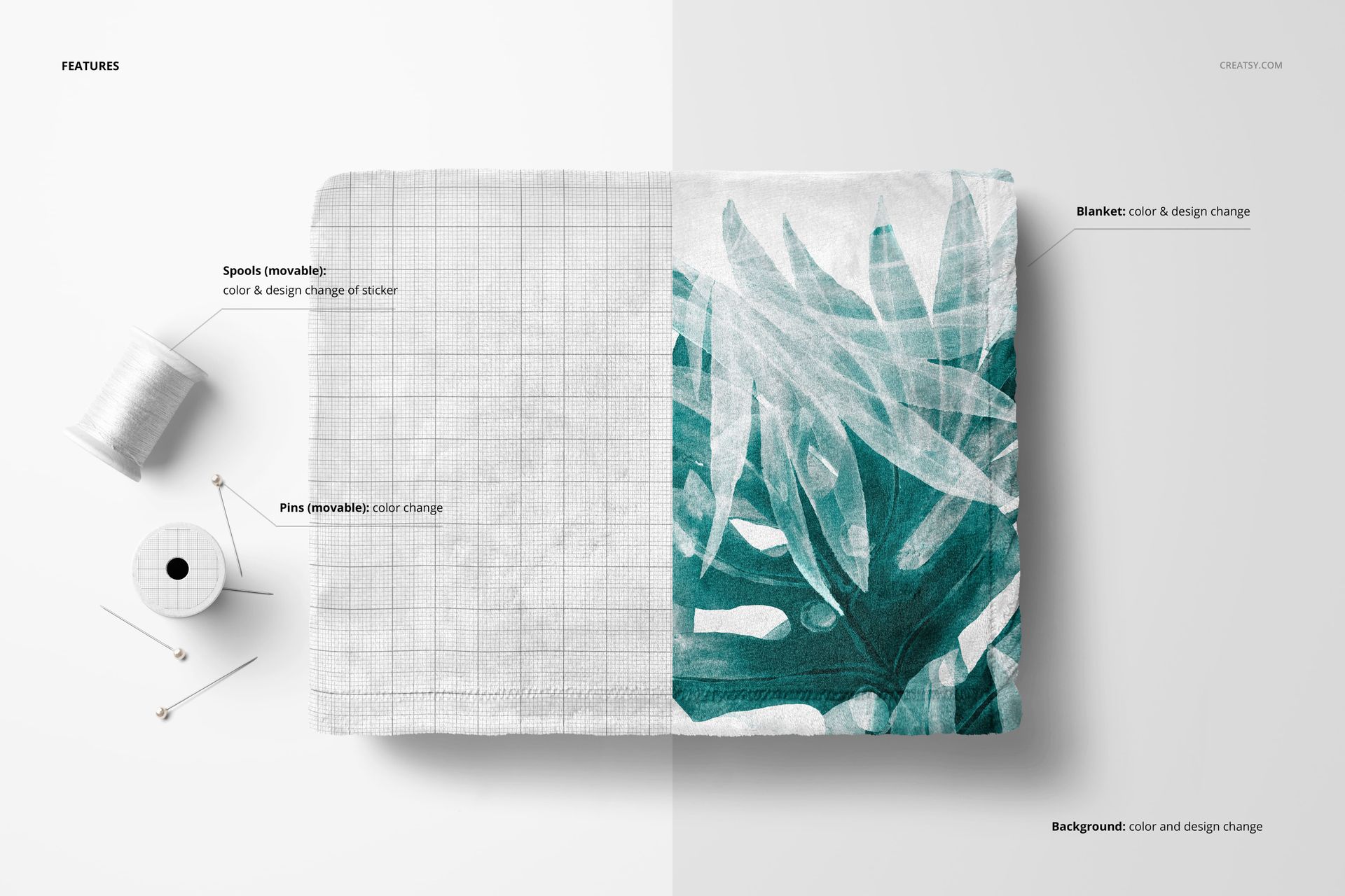 Folded Fleece Blanket Mockup - mockup screenshot 3