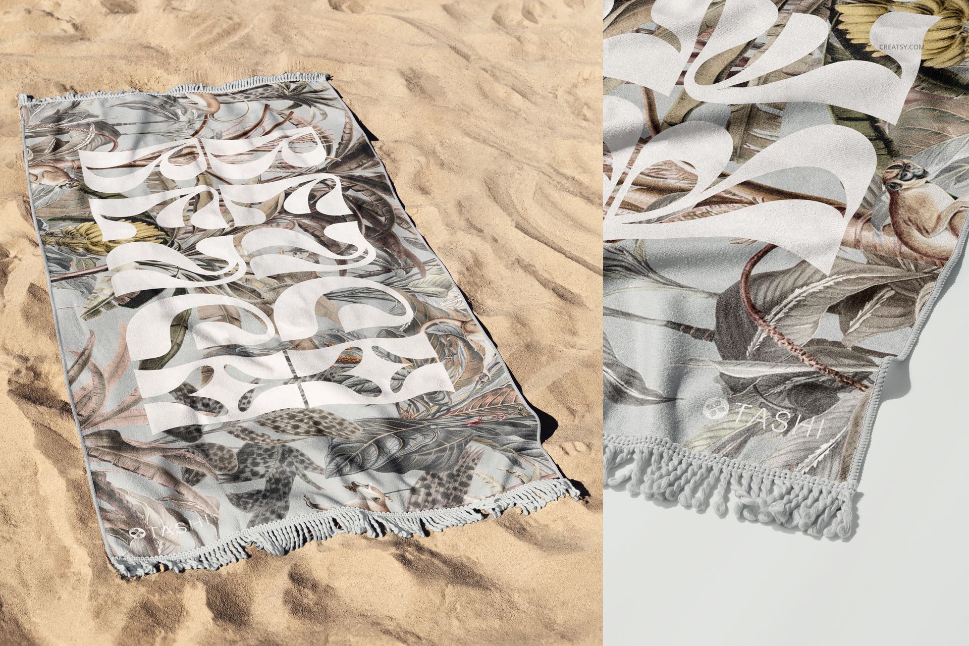 Fringed Beach Towel Mockup Set - mockup screenshot 7