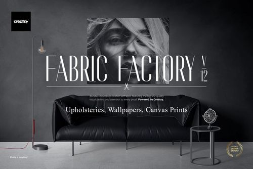 Fabric Factory v.12 Mockup Bundle - Upholsteries, Wallpapers & Canvas Prints - mockup preview 1